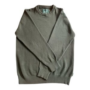 Woolrich Men's Olive Crewneck Sweater, Medium, Vintage